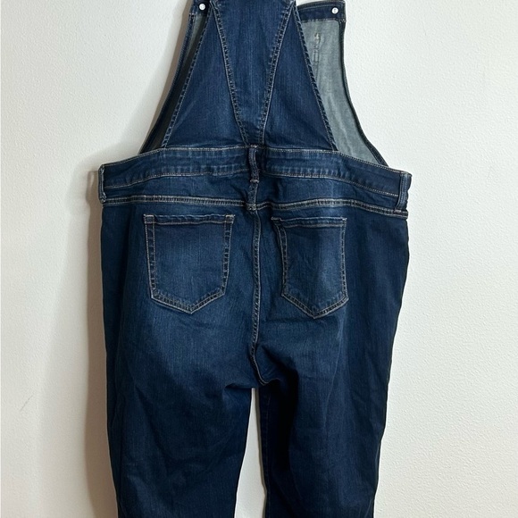Torrid Womens 18 Denim Bib Overalls Straight Leg Farm Casual Barn Classic Plus - Picture 14 of 16